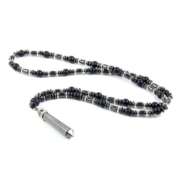 new design black men's pendant long necklace 8mm matte black stone beads hematite fashion jewelry, Silver
new design black men's pendant long necklace 8mm matte black stone beads hematite fashion jewelry, Silver