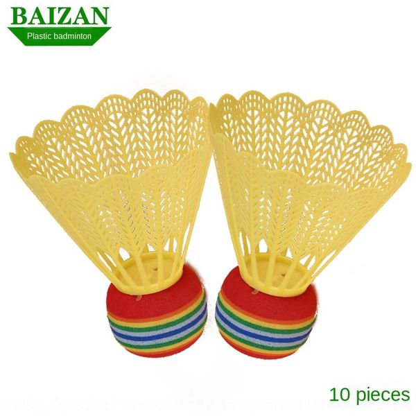 10 pieces eva rainbow ball head transparent barrel indoor wool ball badminton and outdoor entertainment plastic nylon badminton 
10 pieces eva rainbow ball head transparent barrel indoor wool ball badminton and outdoor entertainment plastic nylon badminton