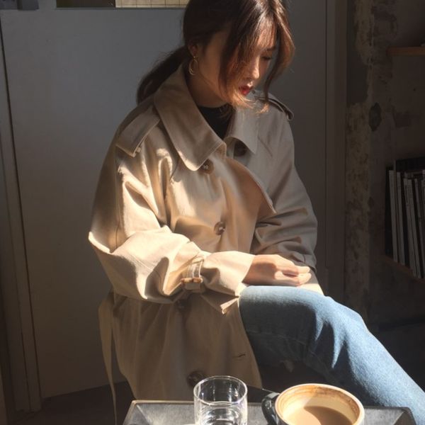 women's trench coats korean streetwear double breasted loose long fall winter coat for women vintage fashion oversize windbreaker outer, Tan;black
women's trench coats korean streetwear double breasted loose long fall winter coat for women vintage fashion oversize windbreaker outer, Tan;black