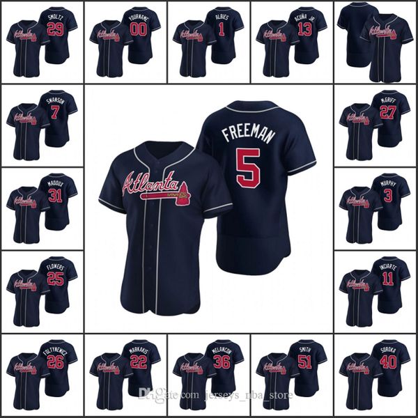 atlanta braves #13 ronald acuna jr. 5 freddie an 1 ozzie albies men women youth navy custom authentic 2020 alternate jersey 09, Blue;black
atlanta braves #13 ronald acuna jr. 5 freddie an 1 ozzie albies men women youth navy custom authentic 2020 alternate jersey 09, Blue;black