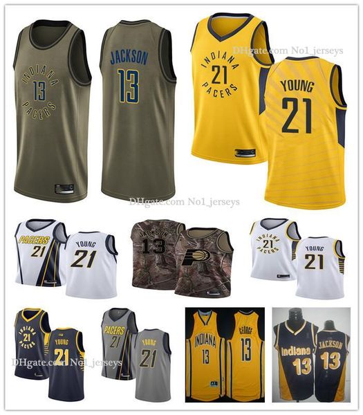 custom men's youth womens indiana pacers 13 mark jackson 21 thaddeus young grey throwback basketball edition nba jersey, Black
custom men's youth womens indiana pacers 13 mark jackson 21 thaddeus young grey throwback basketball edition nba jersey, Black