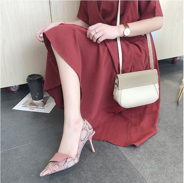 elegant women pumps high heel faux snakeskin pattern office ladies pink shoes pointed toe women party wedding shoes, Black
elegant women pumps high heel faux snakeskin pattern office ladies pink shoes pointed toe women party wedding shoes, Black