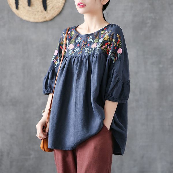 blouse women plus size tunic cotton ladies casual embroidery solid vintage loose o neck white batwing sleeve blusa feminina
blouse women plus size tunic cotton ladies casual embroidery solid vintage loose o neck white batwing sleeve blusa feminina