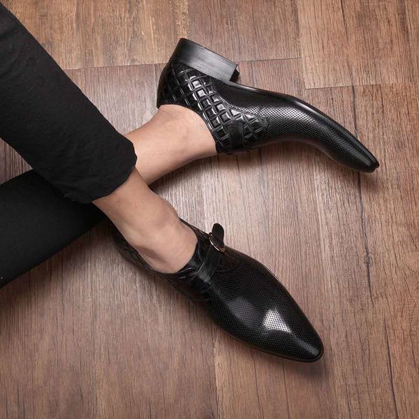 men's leather shoes non slip wear resistant breathable solid color summer hollow leather men's business dress low leather shoes, Black
men's leather shoes non slip wear resistant breathable solid color summer hollow leather men's business dress low leather shoes, Black