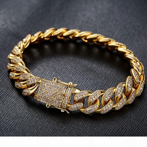 mens hip hop 18k gold plated copper cz zircon 8inch cuban link clasp bracelet with gift box fashion gold silver jewelry quality, Black
mens hip hop 18k gold plated copper cz zircon 8inch cuban link clasp bracelet with gift box fashion gold silver jewelry quality, Black