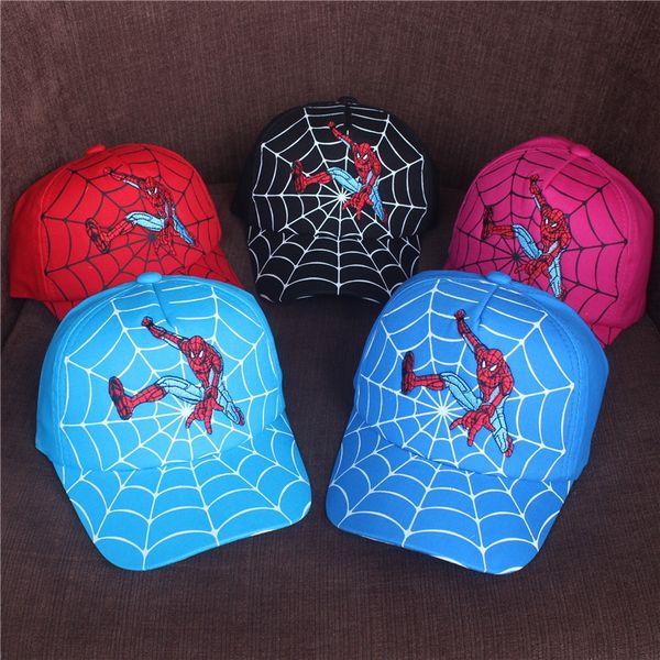 children's summer and autumn new children's sun hat embroidered spider-man outdoor girls baseball cap baseball cap ' sun hat, Blue;gray 
children's summer and autumn new children's sun hat embroidered spider-man outdoor girls baseball cap baseball cap ' sun hat, Blue;gray