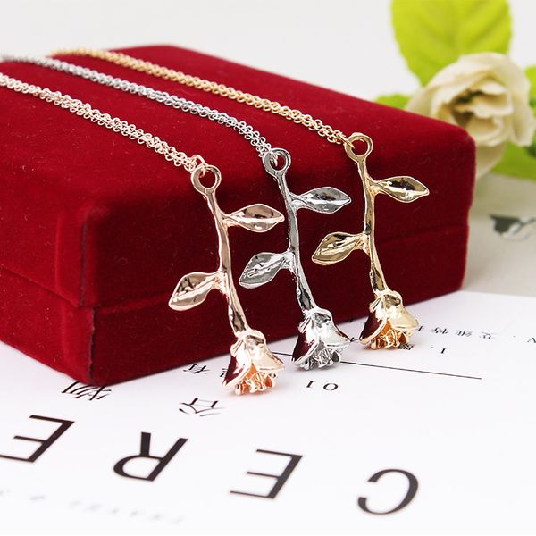 beautiful delicate rose flowers women pendant necklaces new alloy female jewelry necklaces accessories gold/silver/rose gold
beautiful delicate rose flowers women pendant necklaces new alloy female jewelry necklaces accessories gold/silver/rose gold