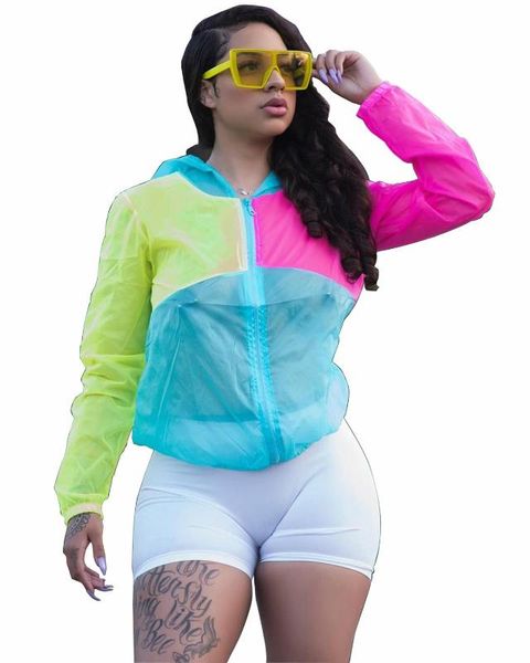 2020 fashion summer thin women sun protection clothing coat hooded color patchwork women tops, Black;brown
2020 fashion summer thin women sun protection clothing coat hooded color patchwork women tops, Black;brown