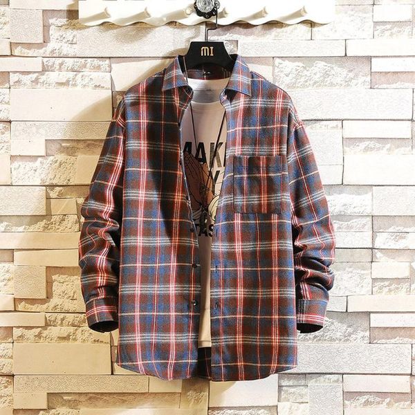 mens shirts harajuku japanese style streetwear autumn&winter plaid printed retro dress shirt loose hip-hop camisas hombre, White;black
mens shirts harajuku japanese style streetwear autumn&winter plaid printed retro dress shirt loose hip-hop camisas hombre, White;black