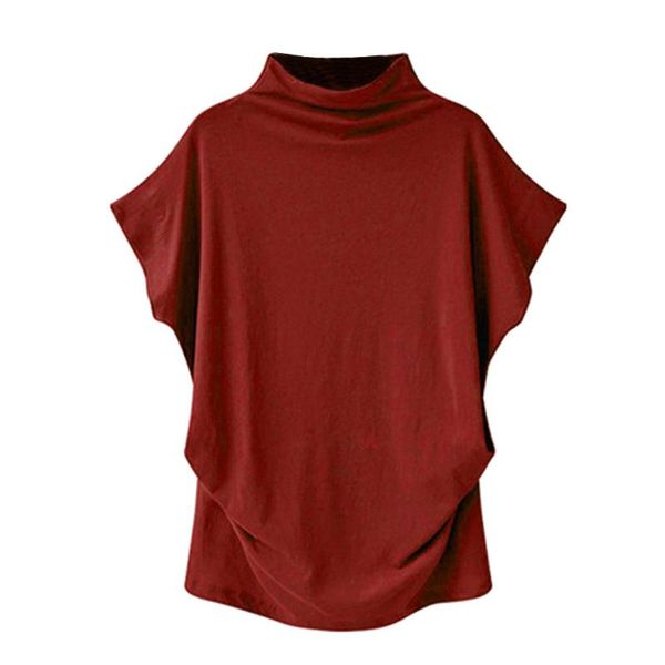 womens and blouseswomen turtleneck short sleeve cotton solid casual blouse shirt plus sizeblusas mujer de moda #xt, White
womens and blouseswomen turtleneck short sleeve cotton solid casual blouse shirt plus sizeblusas mujer de moda #xt, White