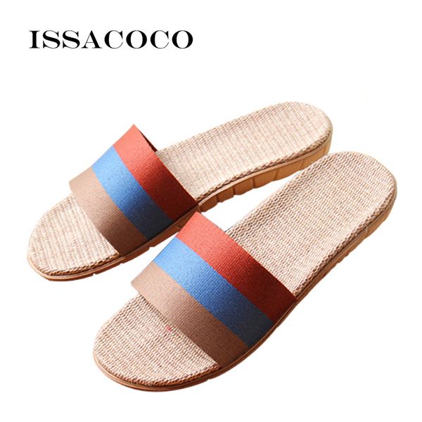 issacoco men's summer striped canvas linen slippers brand designer fashion flax slippers men's breathable beach flip flops hot, Black
issacoco men's summer striped canvas linen slippers brand designer fashion flax slippers men's breathable beach flip flops hot, Black