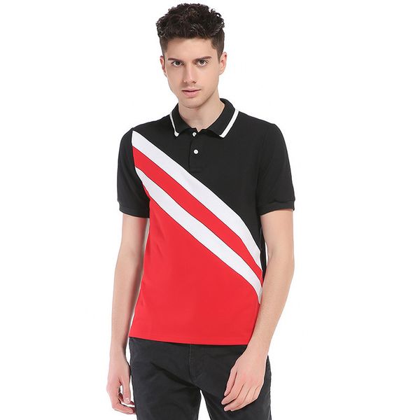 mens outer model new style diagonal stripes stitching lapel short sleeve large size t-shirt b67, White;black
mens outer model new style diagonal stripes stitching lapel short sleeve large size t-shirt b67, White;black