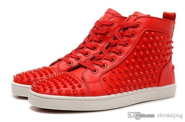 european brand red bottom sneakers red suede with spikes casual mens womens shoes shape a unified red nail trainers footwear flat shoes, Black
european brand red bottom sneakers red suede with spikes casual mens womens shoes shape a unified red nail trainers footwear flat shoes, Black