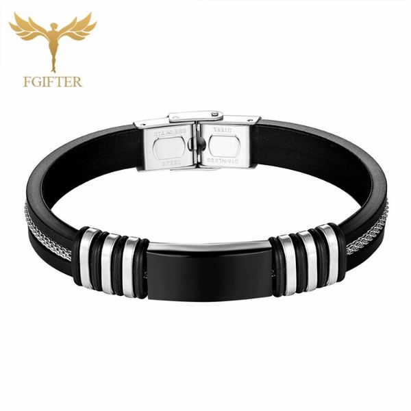 new fashion wristband black punk rubber silicone stainless steel men bracelets bangles pulseras hombre caucho, Golden;silver
new fashion wristband black punk rubber silicone stainless steel men bracelets bangles pulseras hombre caucho, Golden;silver