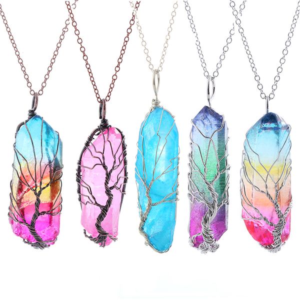 natural quartz crystal necklace&pendant for women chakra tree of life healing stones pendants trendy necklaces men jewelry gifts, Silver
natural quartz crystal necklace&pendant for women chakra tree of life healing stones pendants trendy necklaces men jewelry gifts, Silver