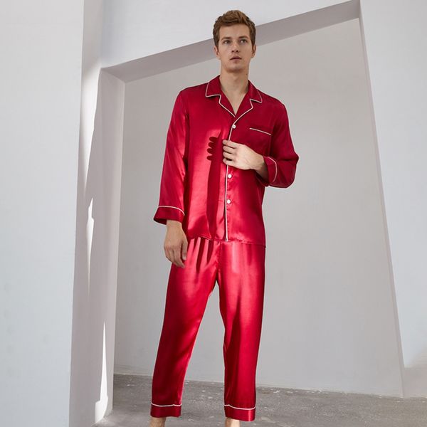 men's long-sleeved trousers trousers pajamas silk pajamas suit 100% mulberry silk home clothes, Black;brown
men's long-sleeved trousers trousers pajamas silk pajamas suit 100% mulberry silk home clothes, Black;brown