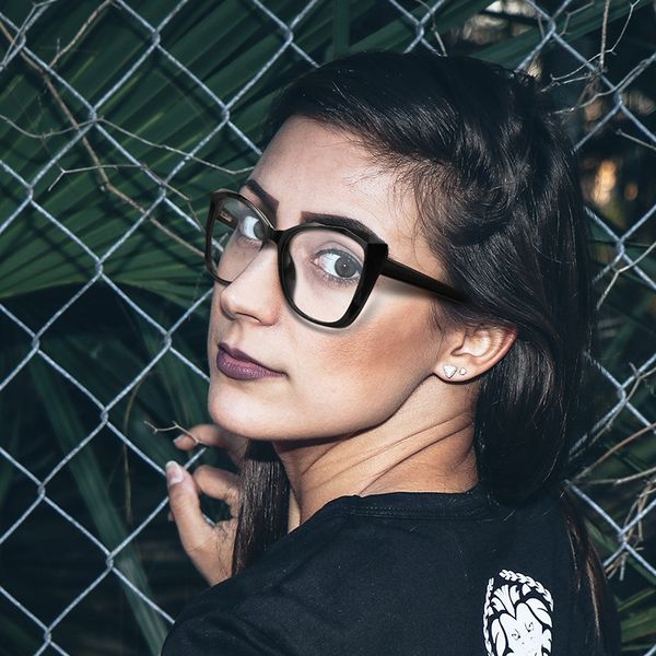 fashion new cat's eye blue-proof spring pin tr90 frame glasses full frame women's plain glasses, Silver
fashion new cat's eye blue-proof spring pin tr90 frame glasses full frame women's plain glasses, Silver