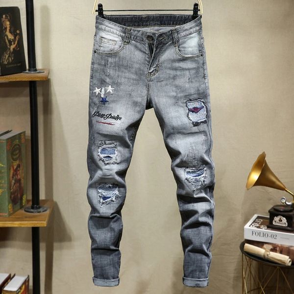 new men's jeans fashion designer jeans tight casual pants street motorcycle hip-hop jeans men's luxury fashion men's pants, Blue
new men's jeans fashion designer jeans tight casual pants street motorcycle hip-hop jeans men's luxury fashion men's pants, Blue