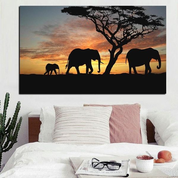 three african elephant sunset landscape canvas oil painting animal poster prints cuadros wall pictures artwork for living room home decor
three african elephant sunset landscape canvas oil painting animal poster prints cuadros wall pictures artwork for living room home decor