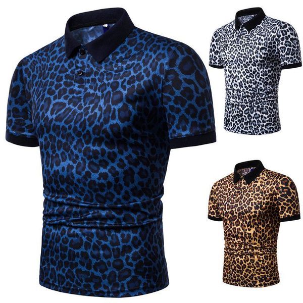 e-baihui men's polo shirt 2019 summer men's fashion leopard print short-sleeved lapel t-shirt casual polo shirt male l078, White;black
e-baihui men's polo shirt 2019 summer men's fashion leopard print short-sleeved lapel t-shirt casual polo shirt male l078, White;black