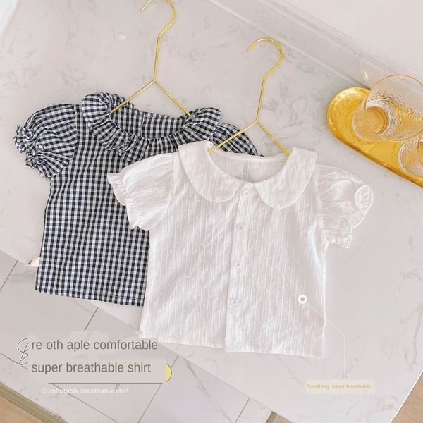baby short-sleeved doll summer clothes 2020 little girl shirt girl plaid doll shirt baby top, White;black
baby short-sleeved doll summer clothes 2020 little girl shirt girl plaid doll shirt baby top, White;black