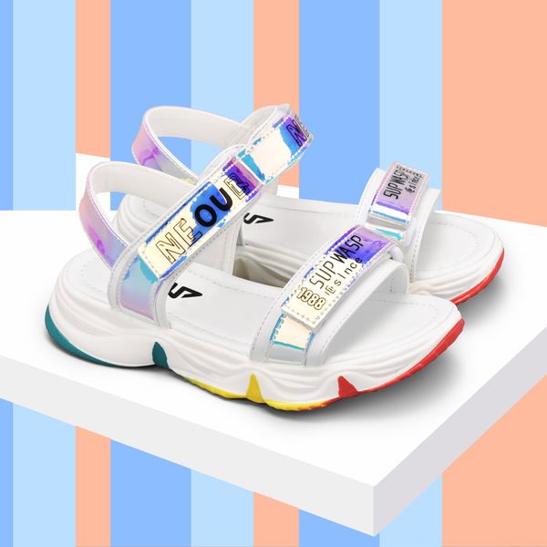 2020 new children's rainbow bottom pastry bottom colorful reflective sports beach and sandals sandals, Black;red
2020 new children's rainbow bottom pastry bottom colorful reflective sports beach and sandals sandals, Black;red