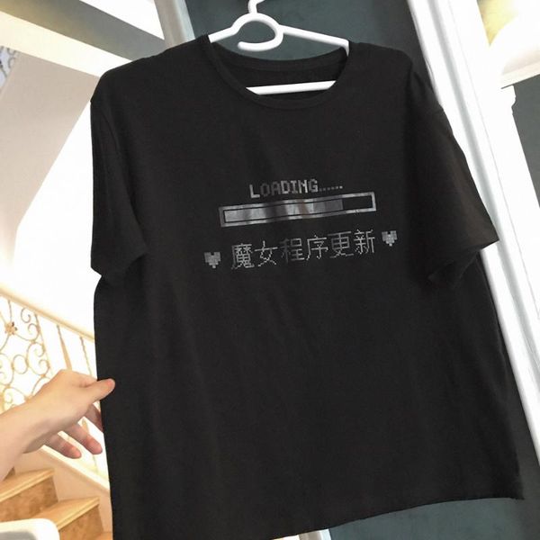 women's t-shirt heat sensitive discoloration women harajuku black magic girl printed, White
women's t-shirt heat sensitive discoloration women harajuku black magic girl printed, White
