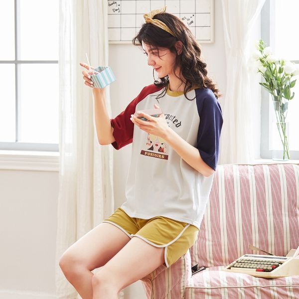 u3bir couple pajamas clothes pajamashome pajamaskorean style short-sleeved pajamas girlscartoon cute casual natural breathable outdoor home, Blue;red
u3bir couple pajamas clothes pajamashome pajamaskorean style short-sleeved pajamas girlscartoon cute casual natural breathable outdoor home, Blue;red