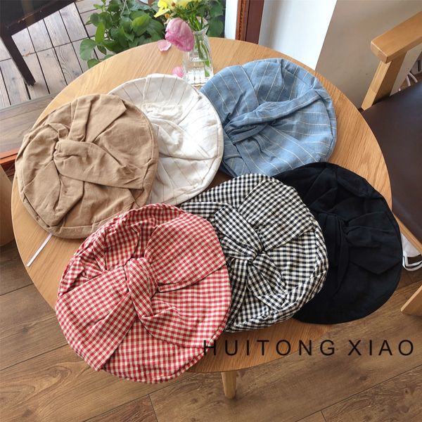 korean literary style plaid cotton linen female casual british thin style newsboy painter hat painter's hat beret beret, Blue;gray
korean literary style plaid cotton linen female casual british thin style newsboy painter hat painter's hat beret beret, Blue;gray