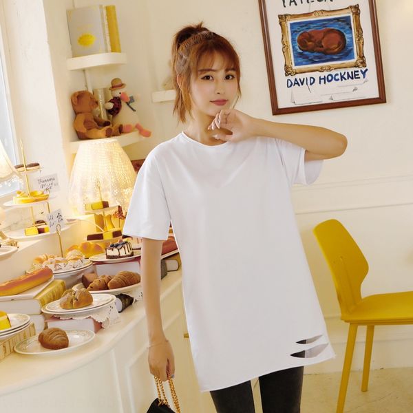 2020 summer new coat t-shirt large size mid-length t-shirt women's white short sleeve korean style hole loose women's ins
2020 summer new coat t-shirt large size mid-length t-shirt women's white short sleeve korean style hole loose women's ins
