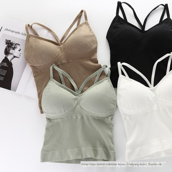 straight internet celebrity beauty v8 long camisole seamless bra gathering no steel ring detachable chest pad back bra, White
straight internet celebrity beauty v8 long camisole seamless bra gathering no steel ring detachable chest pad back bra, White