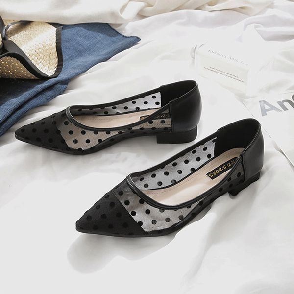 2020 spring pumps shoes women pointed toe low heel work shoes polka dot mesh vintage elegant shallow pumps for party, Black
2020 spring pumps shoes women pointed toe low heel work shoes polka dot mesh vintage elegant shallow pumps for party, Black