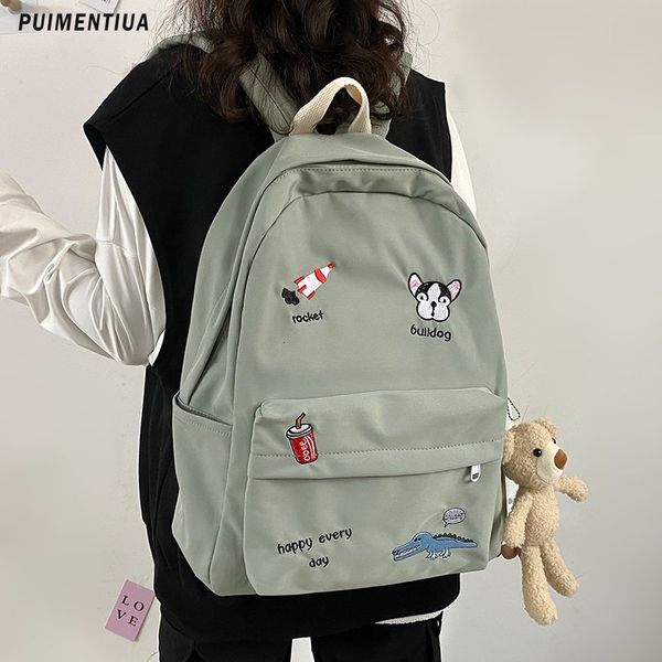 puimentiua female embroidery backpack cute new women school bag teenage book ladies backpack college student girl bags fashion
puimentiua female embroidery backpack cute new women school bag teenage book ladies backpack college student girl bags fashion