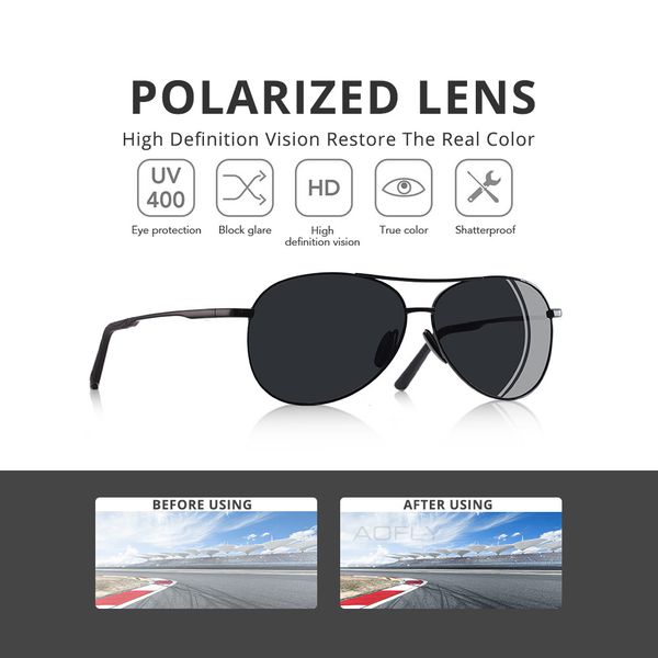 aofly design men classic pilot sunglasses polarized aviation frame fashion sun glasses for male driving uv400 protection af8208 y200619, White;black
aofly design men classic pilot sunglasses polarized aviation frame fashion sun glasses for male driving uv400 protection af8208 y200619, White;black