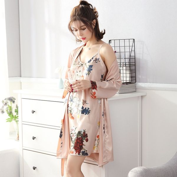 4xmfo 2019 warm home clothes pajamas new women's silk-like pajamas high-end suspender nightgown nightgown two-piece set solid color war, Blue;red
4xmfo 2019 warm home clothes pajamas new women's silk-like pajamas high-end suspender nightgown nightgown two-piece set solid color war, Blue;red