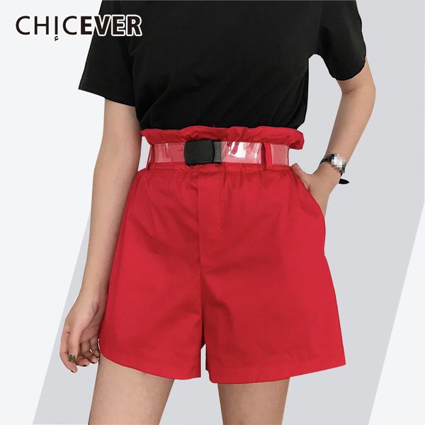 chicever bud shorts for women high elastic waist transparent sashes solid color 2020 summer female shorts korean fashion clothes, White;black
chicever bud shorts for women high elastic waist transparent sashes solid color 2020 summer female shorts korean fashion clothes, White;black