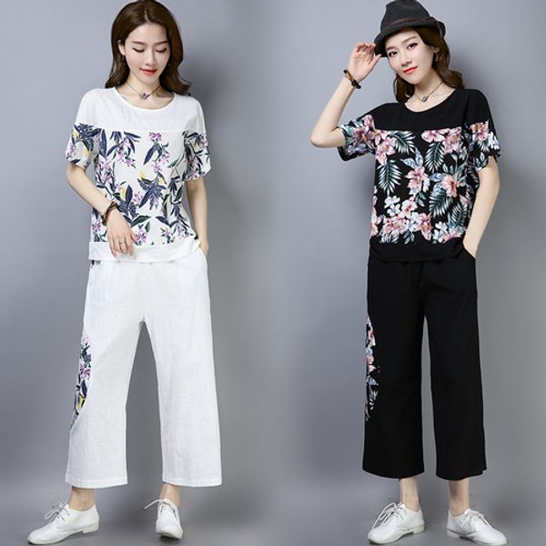 casual tracksuit for women cotton and linen two piece set pants set summer outfits for women clothes 2020 conjunto feminino, White
casual tracksuit for women cotton and linen two piece set pants set summer outfits for women clothes 2020 conjunto feminino, White