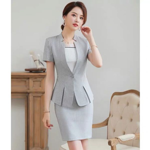 suit for women summer thin 2020 new fashion temperament short sleeve business suit formal work clothes, White
suit for women summer thin 2020 new fashion temperament short sleeve business suit formal work clothes, White