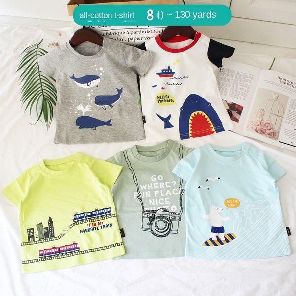 short-sleeved t-shirt baby boy's cotton-style children's t-shirt children's clothing 2020 thin round collar top, Blue
short-sleeved t-shirt baby boy's cotton-style children's t-shirt children's clothing 2020 thin round collar top, Blue