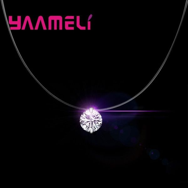925 sterling silver dazzling zircon necklace invisible transparent fishing line pendant chokers collar jewelry for women
925 sterling silver dazzling zircon necklace invisible transparent fishing line pendant chokers collar jewelry for women