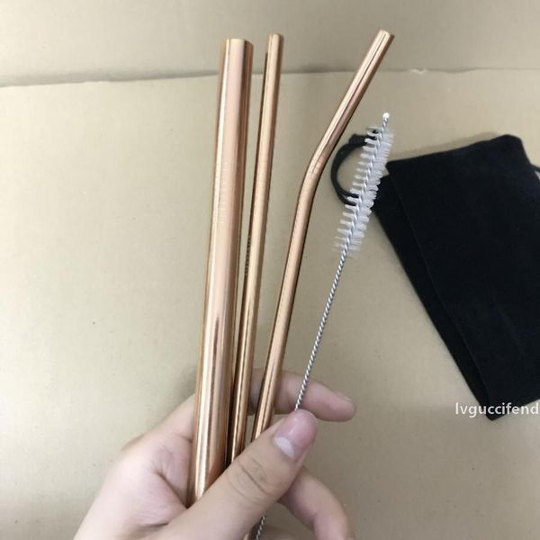 wholesale 4pcs/set in pouches rose gold stainless steel straw reusable straw straight & bend & cleaning brush & 215*12mm straw drinking tool
wholesale 4pcs/set in pouches rose gold stainless steel straw reusable straw straight & bend & cleaning brush & 215*12mm straw drinking tool