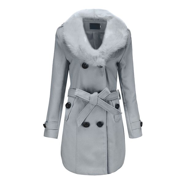 women's wool & blends winter autumn female overcoat slim turn-dwon collar double-breasted woolen coat women plus size coats, Black
women's wool & blends winter autumn female overcoat slim turn-dwon collar double-breasted woolen coat women plus size coats, Black