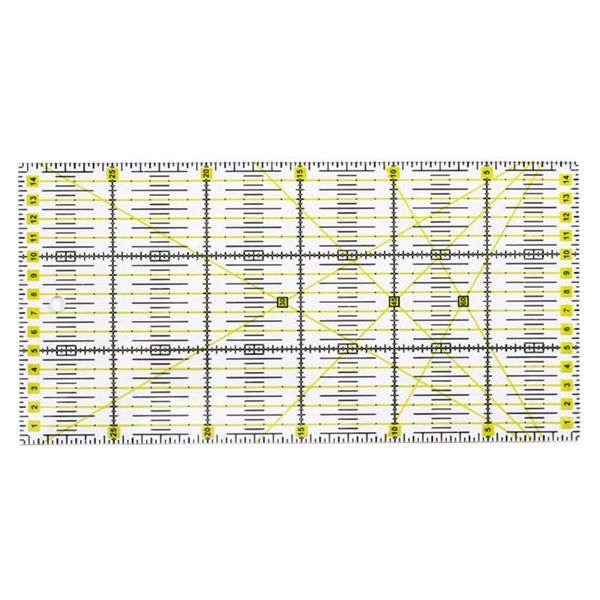 1pcs 30*15cm double-color ruler patchwork feet tailor yardstick cutting quilting diy sewing tools stationery drawing ruler, Black
1pcs 30*15cm double-color ruler patchwork feet tailor yardstick cutting quilting diy sewing tools stationery drawing ruler, Black