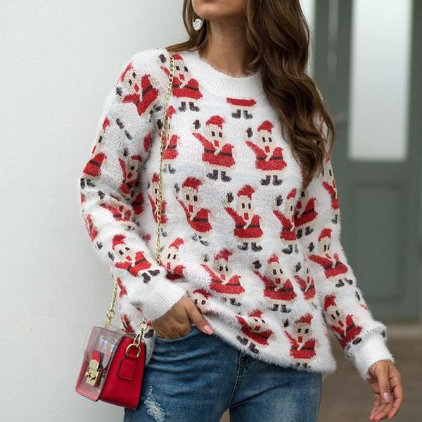 women's sweaters fashion sweater women winter warm 2021 christmas snowflake elk santa claus o-neck pullover long sleeve jersey mujer, White;black
women's sweaters fashion sweater women winter warm 2021 christmas snowflake elk santa claus o-neck pullover long sleeve jersey mujer, White;black