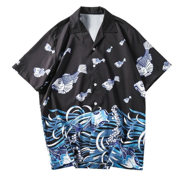 mens japanese ukiyo-e carp fish printed shirts summer casual hawaiian aloha camp holiday shirts male hip hop streetwear, White;black
mens japanese ukiyo-e carp fish printed shirts summer casual hawaiian aloha camp holiday shirts male hip hop streetwear, White;black