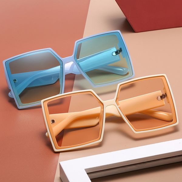 vintage oversized square blue beige sunglasses for women new fashion candy color gradient sun glasses female uv400 shades black, White;black
vintage oversized square blue beige sunglasses for women new fashion candy color gradient sun glasses female uv400 shades black, White;black