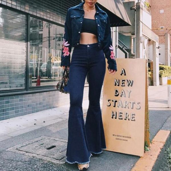 2020 high waist female jeans women large sizes pants bell bottom casual denim pants woman fat flare jeans skinny, Blue
2020 high waist female jeans women large sizes pants bell bottom casual denim pants woman fat flare jeans skinny, Blue