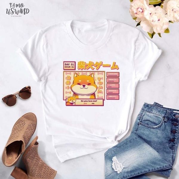 kawaii cute shiba inu doge print short sleeved t shirt summer womens large size loose shirt ulzzang harajuku fun chic short t, White
kawaii cute shiba inu doge print short sleeved t shirt summer womens large size loose shirt ulzzang harajuku fun chic short t, White