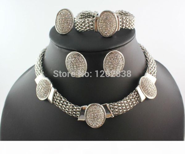 классический дизайн серебряный позолоченный clear rhinestone ожерелье серьги браслет кольцо установить свадебные украшения свадебный комплек, Black
классический дизайн серебряный позолоченный clear rhinestone ожерелье серьги браслет кольцо установить свадебные украшения свадебный комплек, Black