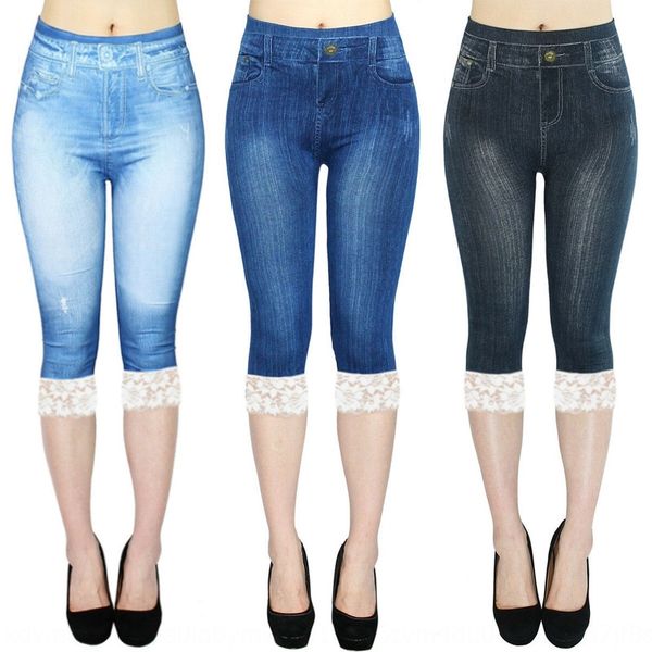 lace imitation denim leggings capri printed tight tight pants lace tights women's pants women's clothing, Black
lace imitation denim leggings capri printed tight tight pants lace tights women's pants women's clothing, Black